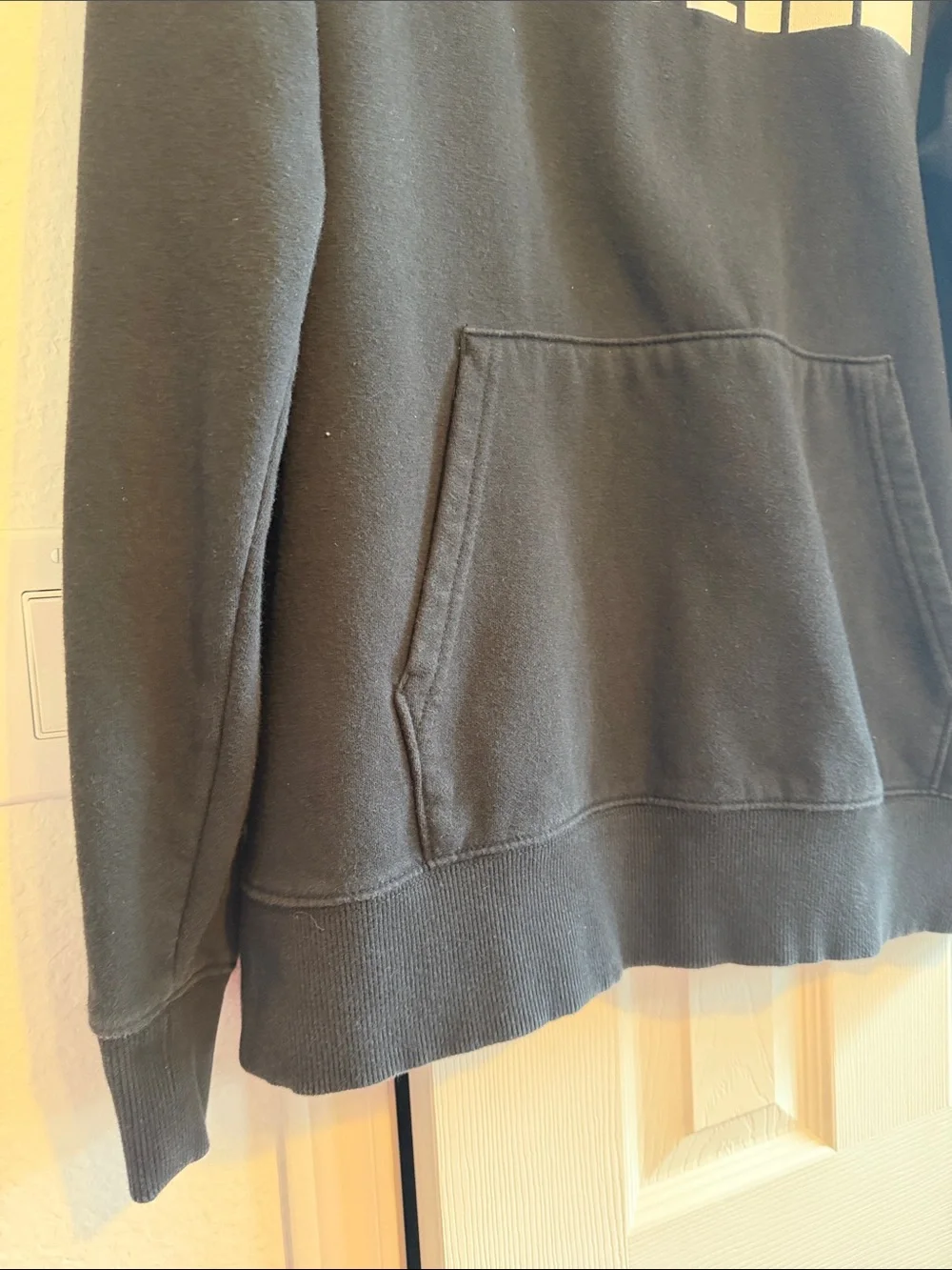 The North Face Charcoal Hoodie with White Logo